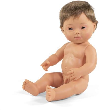 Bebé Caucasiano Com Síndrome de Down 38cm