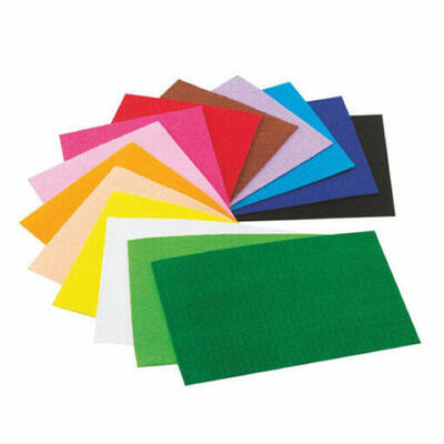 Folhas de EVA artesanato cores sortidas efeito toalha 20 x 30 cm (Saco de 10 cores)