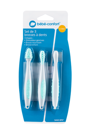 Conjunto 3 escovas dentes - Bébé Confort