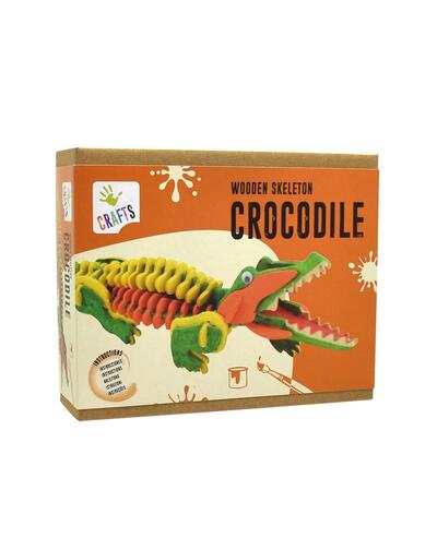 Crocodilo Esqueleto De Madeira