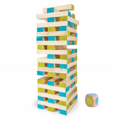 Torre de blocos de madeira