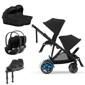 Pack e-Gazelle S + Segunto Assento Gazelle S + Cloud t i-Size(x2) + Base (x2) + Alcofa(x2)