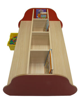 Biblioteca De Doble Banco Con Estantes - 8 Niños