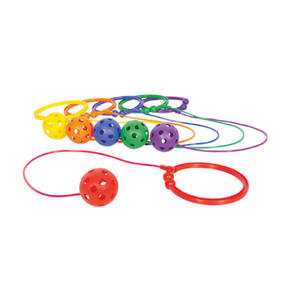 Bolas com cordão e argola