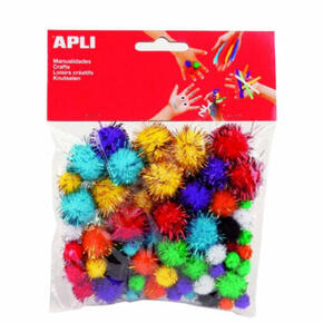 Diversos Pompons Brilhantes