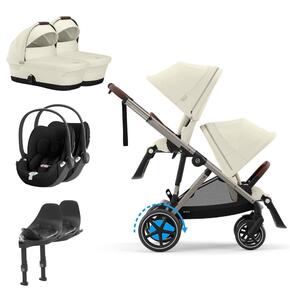 Pack e-Gazelle S + Segunto Assento Gazelle S + Cloud t i-Size(x2) + Base (x2) + Alcofa(x2)