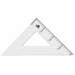 Quadrado de papel líder plástico cristal de 30 cm.