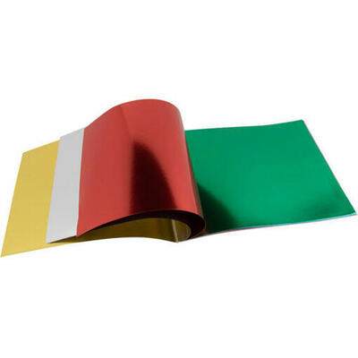 Bloco de trabalho manual Liderpapel papel metálico 10 folhas cores sortidas
