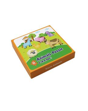 Puzzle de animais 6 numa caixa