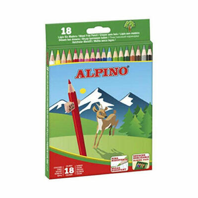 Estojo com 18 lápis de cor variados