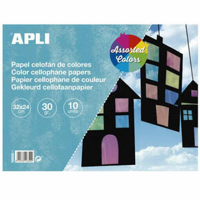 Papel Celofane Cores Sortidas – 10 Folhas