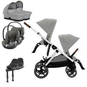 Pack Gazelle S + Assento Extra Gazelle S + Cloud T i-Size (x2) + Base T (x2) + Alcofa Gazelle S Cot (x2)