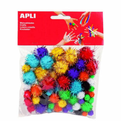 Diversos Pompons Brilhantes