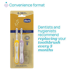 Pack 2 escovas primeiros dentes 6-36m