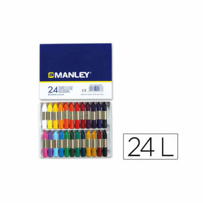 Caixa com 24 lápis Manley em cores sortidas