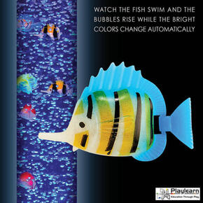 Tubos de bolhas sensoriais com peixe 105 cm
