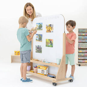 Quadro branco móvel magnético de dupla face