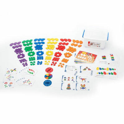 Conjunto de pedras arco-íris para aula