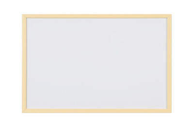 Quadro branco com moldura pastel - Amarelo