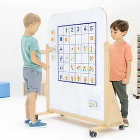 Quadro branco móvel magnético de dupla face