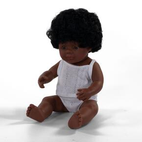 Bebé Afroamericana 38cm Com Roupa Interior