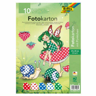 Cartão fotográfico com bolinhas