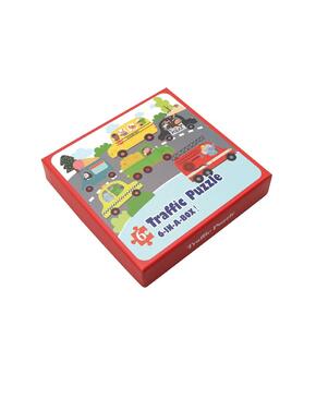 Puzzle de tráfego 6 numa caixa
