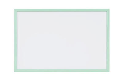Quadro branco com moldura pastel - Verde