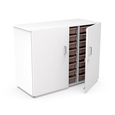 Armário melamina, 3 colunas, 12 tabuleiros T2 fechado