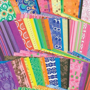 Papel decorativo em diferentes tonalidades
