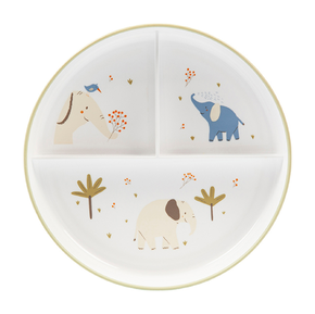 Prato de aprendizagem com tampa