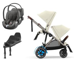 Pack e-Gazelle S + Segundo Assento Gazelle S + Cloud T i-Size(x2) + Base T(x2)