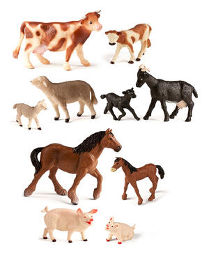 Animals Of The Farm With The Cubs - 10 Figures