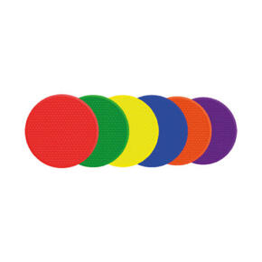 Marcadores circulares antiderrapantes, pacote com 6 unidades