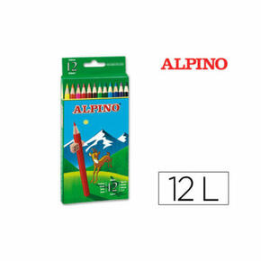 Estojo com 12 lápis de cor variados