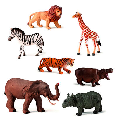 Animales De La Selva - 7 Figuras