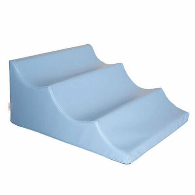 Escada reversa de toque de couro ondulado 65x60x30 cm