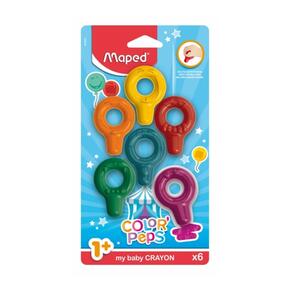 Maped – Caixa 6 Lápis Cera Color’Peps Bebé