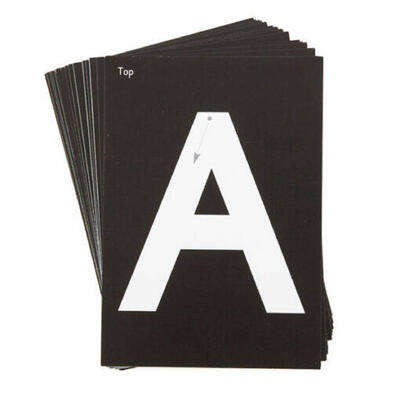 26 folhas de alfabeto em maiúsculas para quadros brilhantes