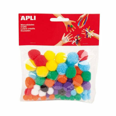 Diversos Pompons Multicoloridos
