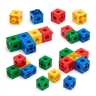 Cubos coloridos encaixáveis de 2 cm – 75 peças
