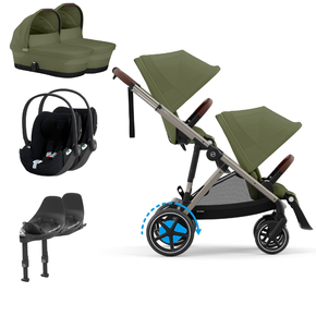 Pack e-Gazelle S + Segunto Assento Gazelle S + Cloud t i-Size(x2) + Base (x2) + Alcofa(x2)