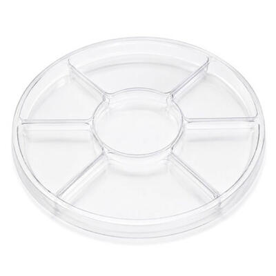 Bandeja de triagem transparente com tampa