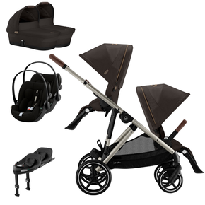 Pack Gazelle S + Assento Extra Gazelle S + Cloud G i-Size (x2) + Base G (x2) + Alcofa Gazelle S Cot (x2)
