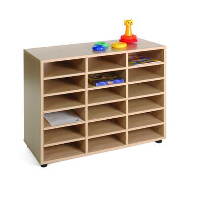 Mobile Low - Bookcase With 18 Shelves