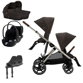 Pack Gazelle S + Assento Extra Gazelle S + Cloud T i-Size (x2) + Base T (x2) + Alcofa Gazelle S Cot (x2)