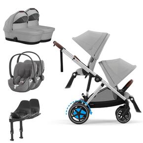 Pack e-Gazelle S + Segunto Assento Gazelle S + Cloud t i-Size(x2) + Base (x2) + Alcofa(x2)