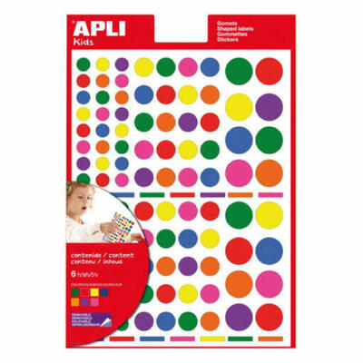 Gomets multicoloridos em bolsa