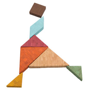 Tangram em Tecido de Cortic?a Colorido