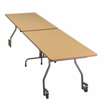 Mesa Retangular Dobrável e Móvel